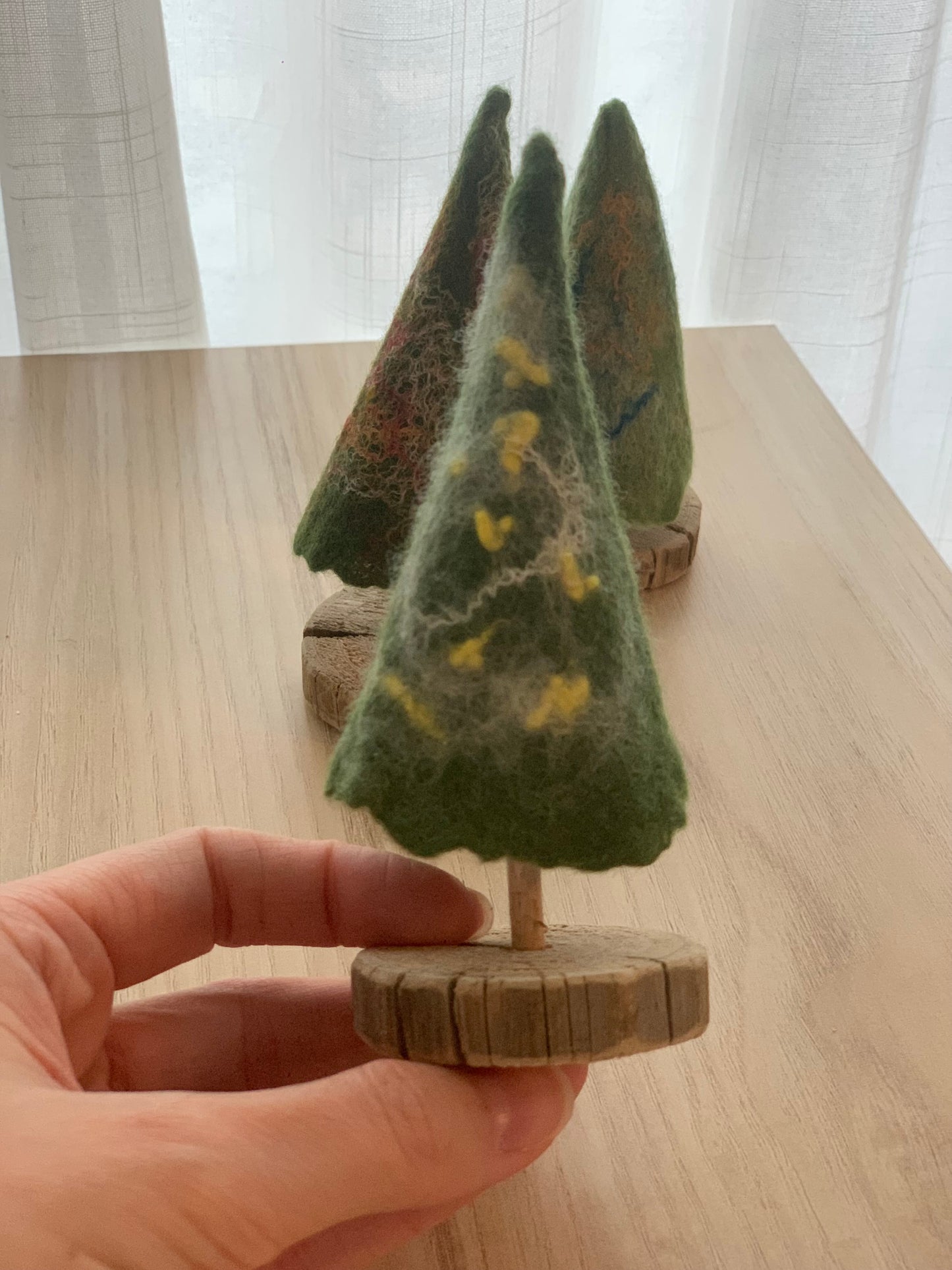 Gyapjú fenyőfák - 2 darabos szett